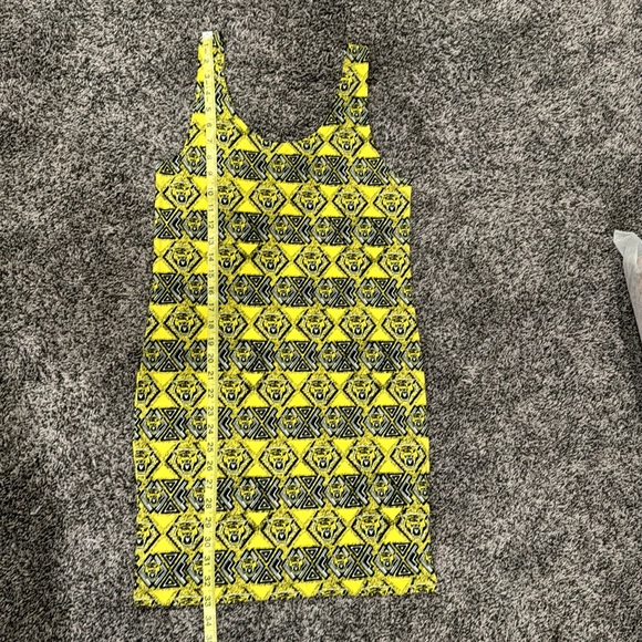 H & M Bright Yellow and Black Tiger Print Mini Tank Dress - Picture 11 of 13